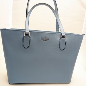 Kate Spade zip top tote laurel way in baltic sea